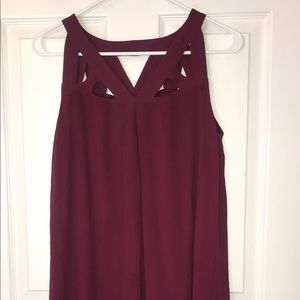 Plum shift dress